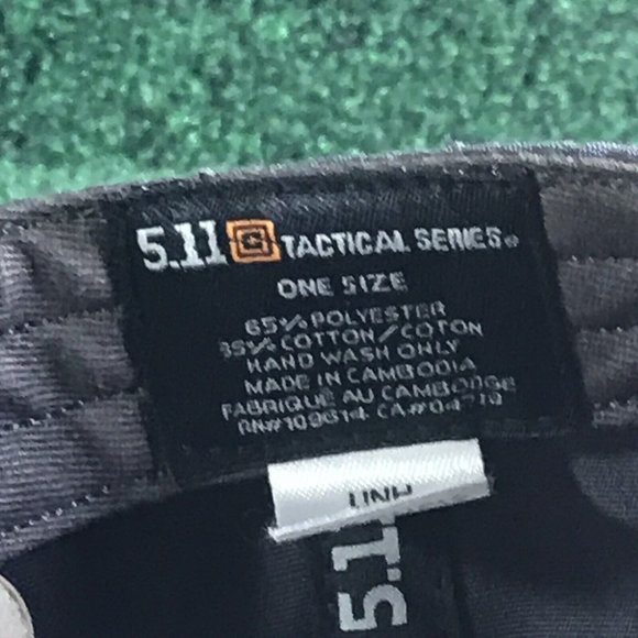 5.11 Tactical "Always Be Ready" 2013 Edition Hat Adjustable Gray  Orange Trim - Picture 8 of 8